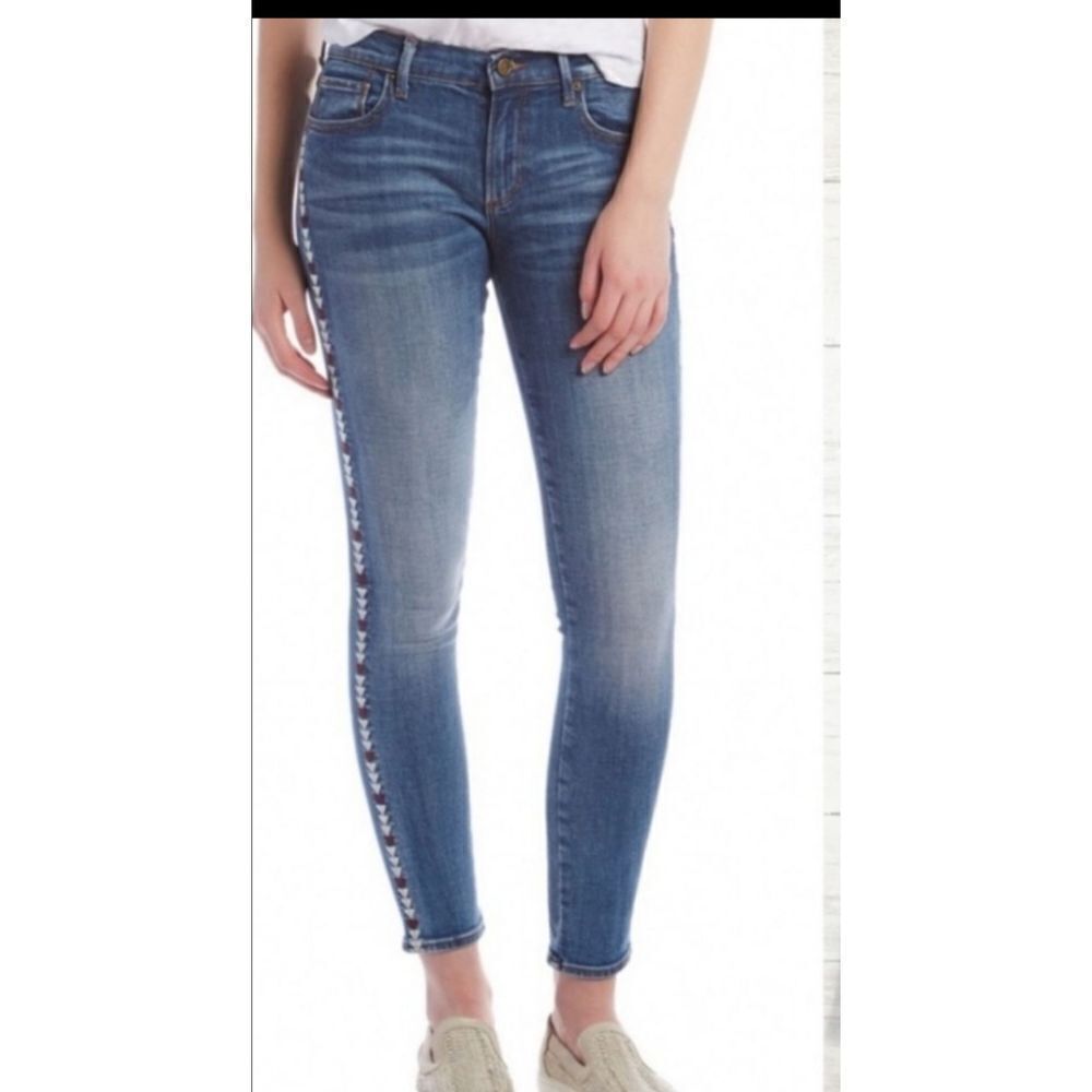 Driftwood Marilyn Arrow Embroidered Skinny Jean sz 28